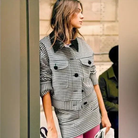 SEZANE Erwann Jacket in Houndstooth S - Picture 2 of 15